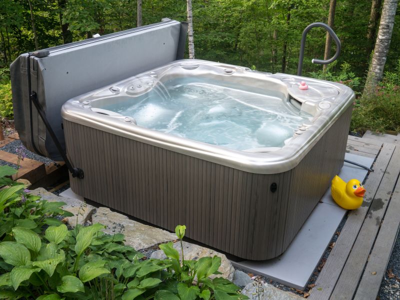 Hot Tub Being Positioned